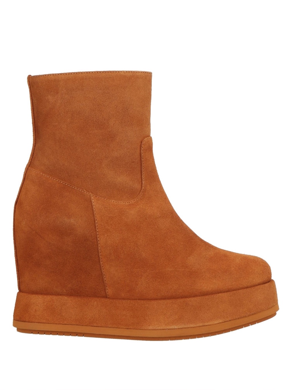 Paloma Barcel Hidden Wedge Suede Ankle Boots Tan Eu 37/Us 7 Made In Spain Nwob